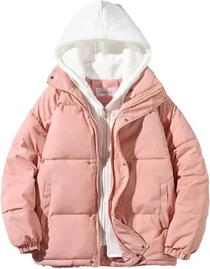 Women's Winter Oversize Jacket Down Cotton Padded Coat Female Loose Casual Overcoat Female Hooded Short Parkas