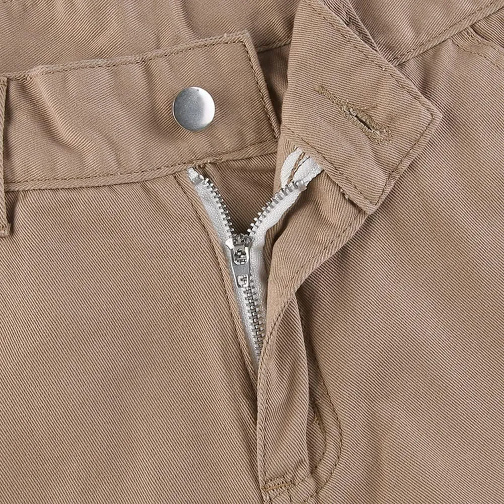 Women's Y2K High Rise Baggy Straight Leg Cargo Pants Streetwear Casual Boyfriend Trousers with Pockets