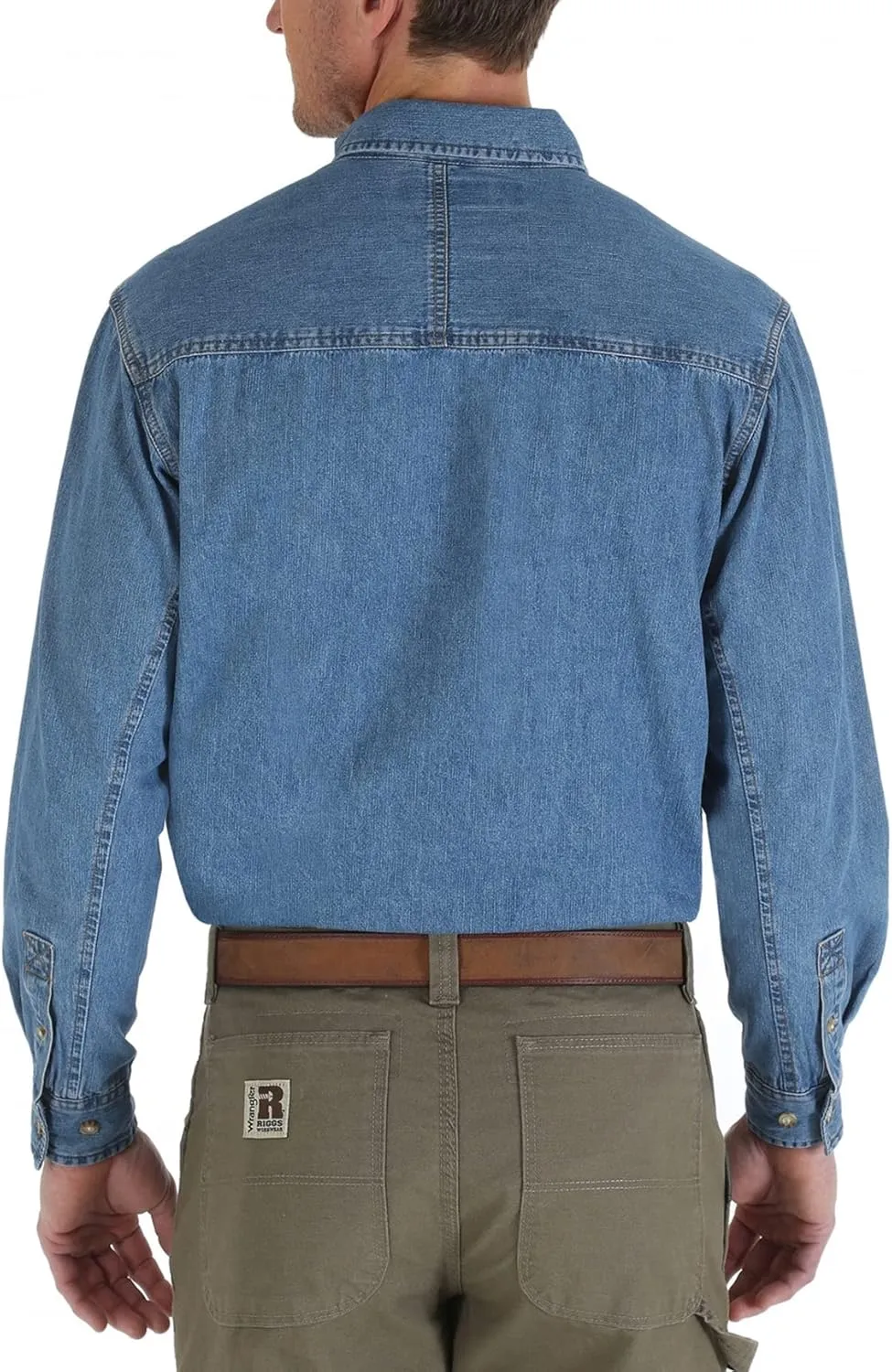 Wrangler Men's Riggs Workwear Logger Twill Long Sleeve Work Shirt
