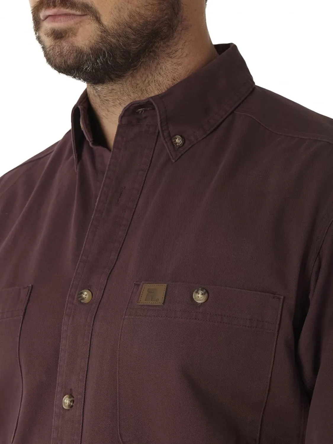 Wrangler Men's Riggs Workwear Logger Twill Long Sleeve Work Shirt