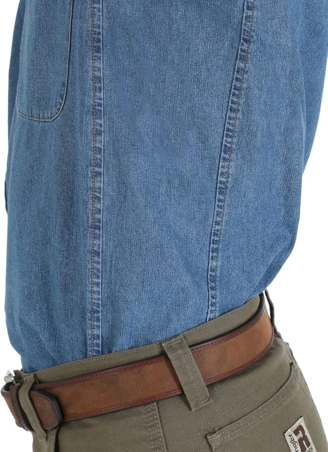 Wrangler Men's Riggs Workwear Logger Twill Long Sleeve Work Shirt