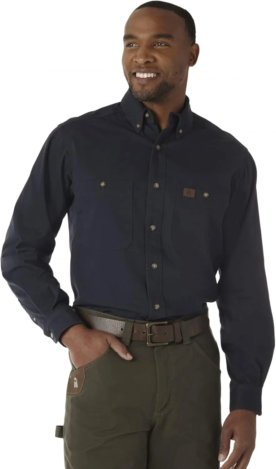 Wrangler Men's Riggs Workwear Logger Twill Long Sleeve Work Shirt