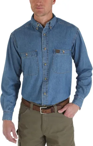 Wrangler Men's Riggs Workwear Logger Twill Long Sleeve Work Shirt