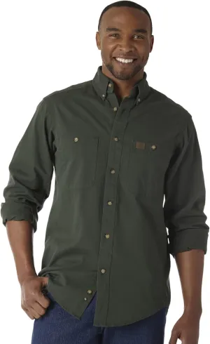 Wrangler Men's Riggs Workwear Logger Twill Long Sleeve Work Shirt