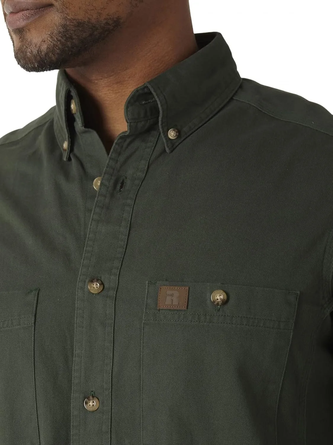 Wrangler Men's Riggs Workwear Logger Twill Long Sleeve Work Shirt