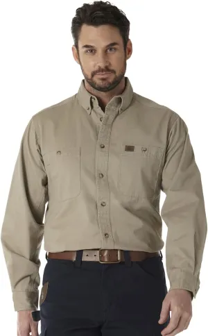 Wrangler Men's Riggs Workwear Logger Twill Long Sleeve Work Shirt