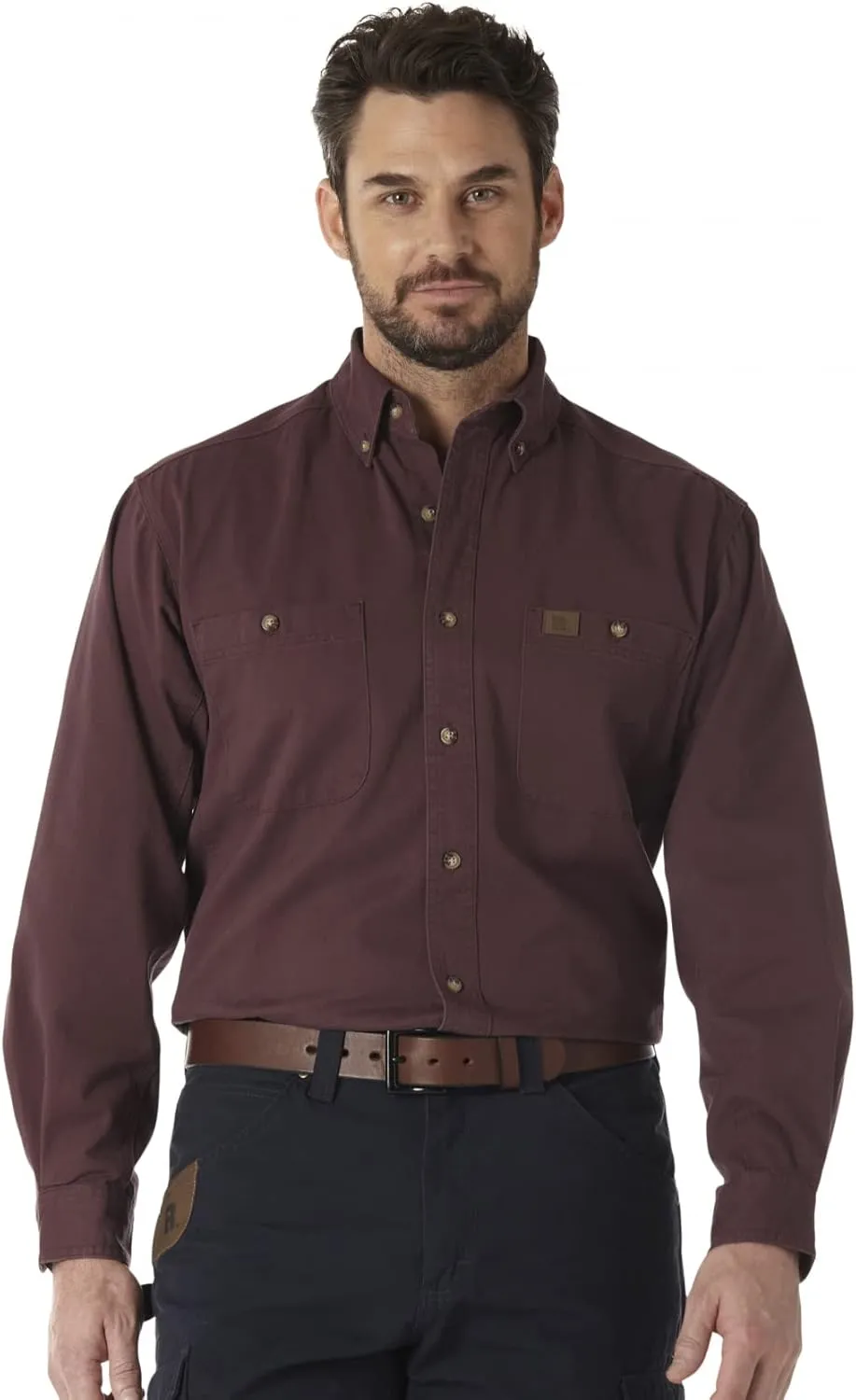 Wrangler Men's Riggs Workwear Logger Twill Long Sleeve Work Shirt