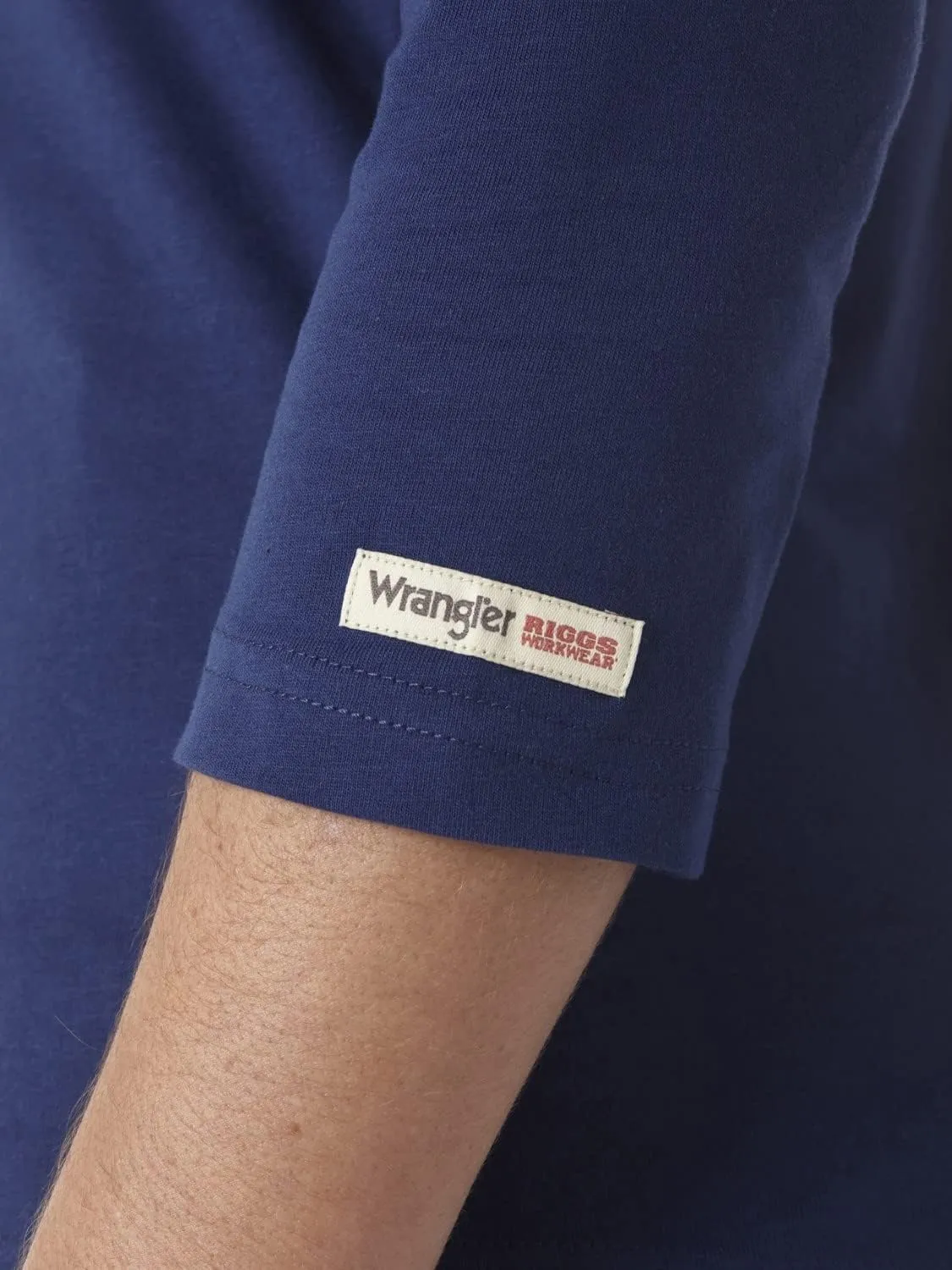 Wrangler Riggs Workwear Women's 3/4 Sleeve Color Blocked Performance T-Shirt