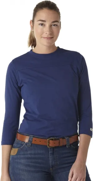 Wrangler Riggs Workwear Women's 3/4 Sleeve Color Blocked Performance T-Shirt