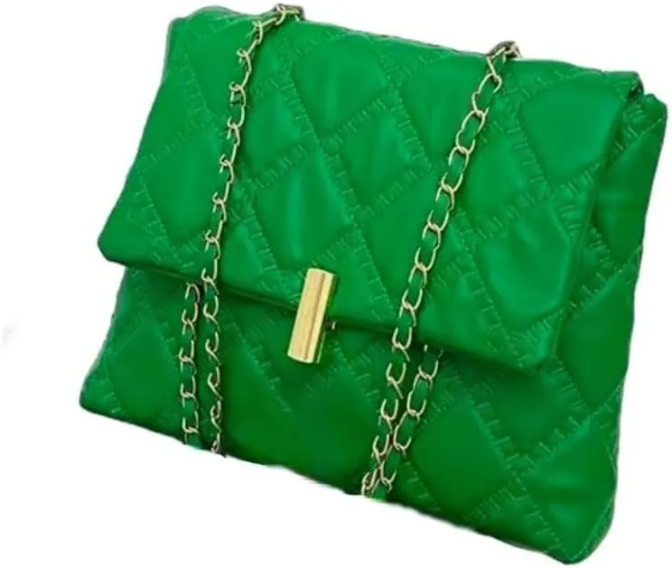 Y2k Shoulder Bag Lattice Pink Purse Women Crossbody bag Satchel Purse Handbags (green)