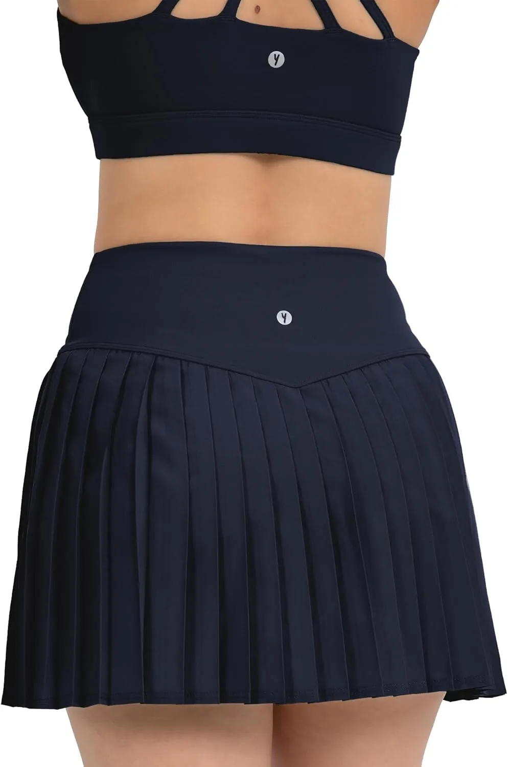 YITTY Active Women's Pleated Tennis Skirt with Built-in Short, Athleisure, 4-Way-Stretch