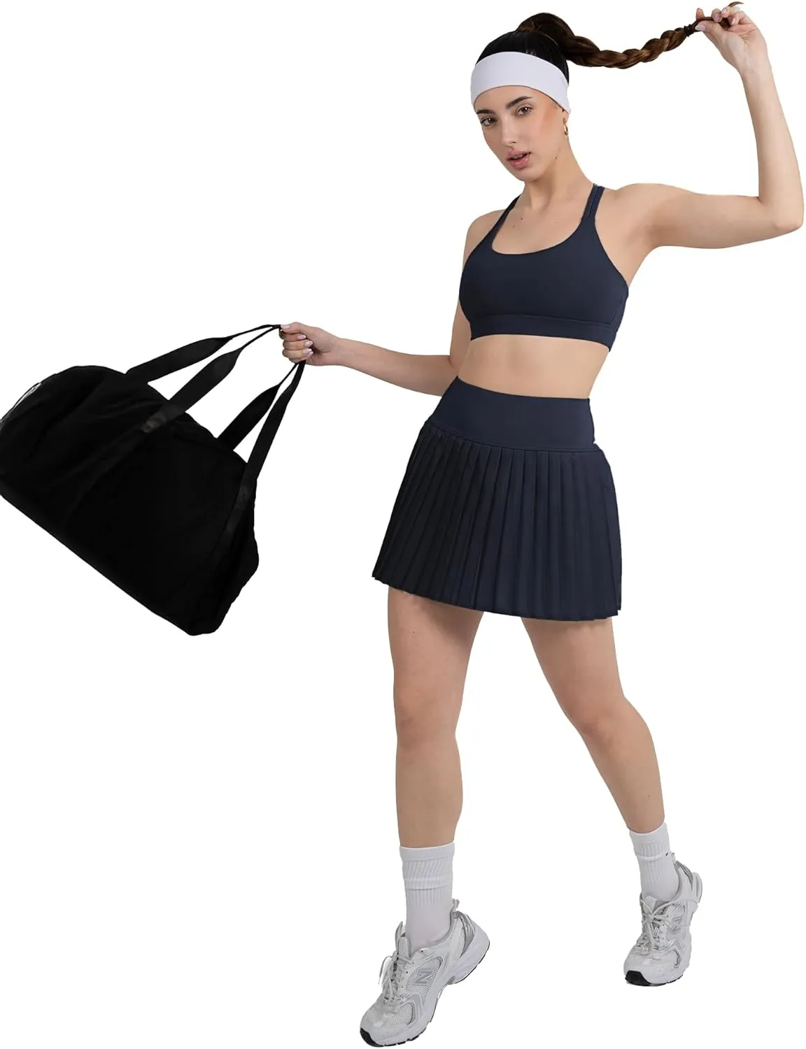 YITTY Active Women's Pleated Tennis Skirt with Built-in Short, Athleisure, 4-Way-Stretch