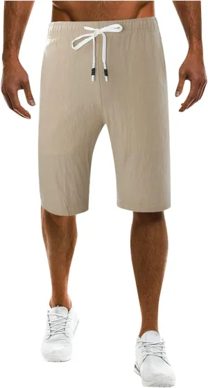 Ymosrh Men's Shorts Fashionable Shorts with Drawstring Solid Color Loose Fitting Casual Sports Shorts Mens, M-5XL