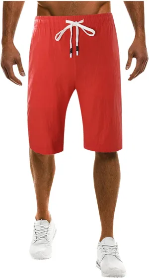 Ymosrh Men's Shorts Fashionable Shorts with Drawstring Solid Color Loose Fitting Casual Sports Shorts Mens, M-5XL