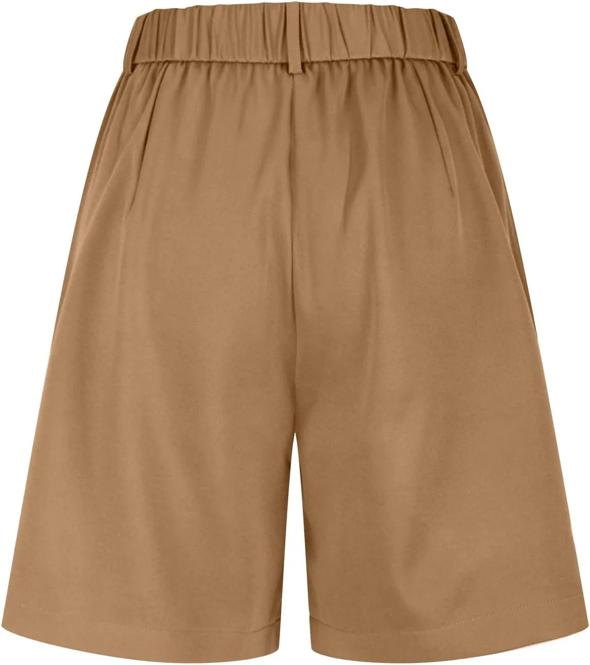 ZDRZK Summer Shorts for Women 2024 High Waist Button Pleated Bermuda Shorts Pockets Casual Business Dressy Trouser Shorts