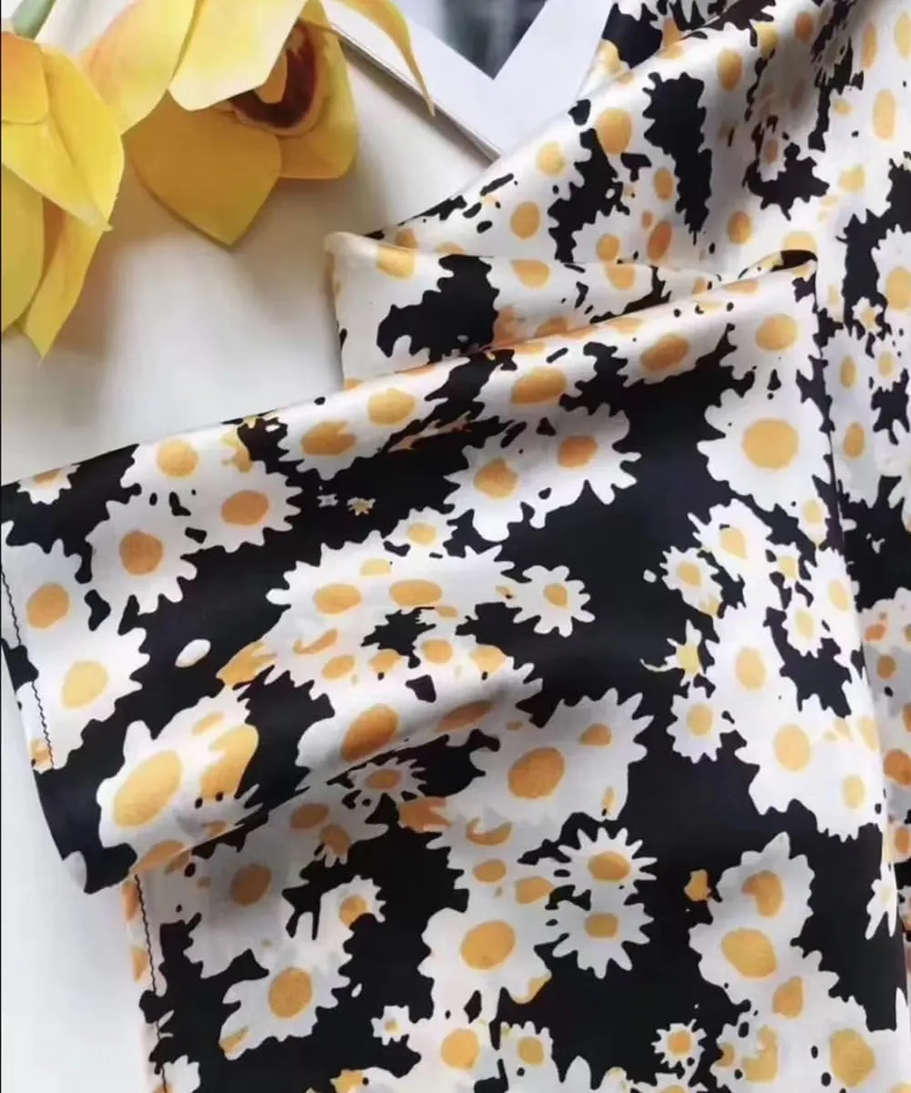 ZWSYXL Ladies Leopard Print Skirt High Waist Elastic Silk Satin Midi Skirt Spring Casual Mid-Length Cheetah A Link Skirts